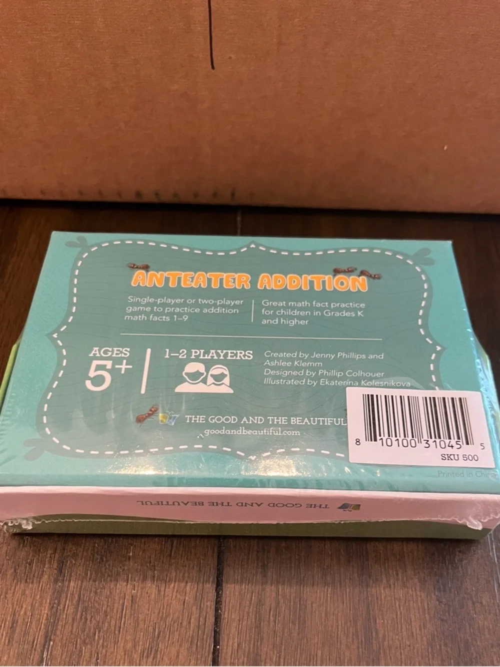 The Good and Beautiful Anteater Addition Card Game - New - Sealed